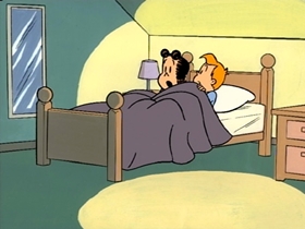 Screenshots from the 1996 CINAR cartoon The Bogeyman