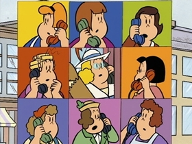 Screenshots from the 1996 CINAR cartoon Tattoos