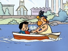 Screenshots from the 1996 CINAR cartoon Tattoos