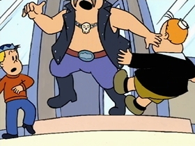 Screenshots from the 1996 CINAR cartoon Tattoos