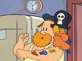 Screenshots from the 1996 CINAR cartoon Tattoos