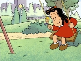 Screenshots from the 1996 CINAR cartoon Mimibur