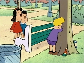 Screenshots from the 1996 CINAR cartoon Mimibur