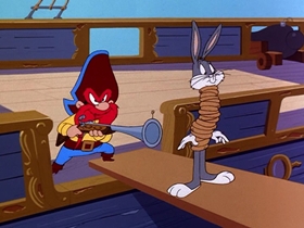 Screenshots from the 1997 Warner Bros. cartoon From Hare To Eternity