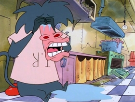 Screenshots from the 1997 Hanna-Barbera cartoon Happy Baboon Holidays