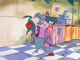 Screenshots from the 1997 Hanna-Barbera cartoon Happy Baboon Holidays