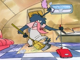 Screenshots from the 1997 Hanna-Barbera cartoon Happy Baboon Holidays