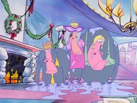 Screenshots from the 1997 Hanna-Barbera cartoon Happy Baboon Holidays