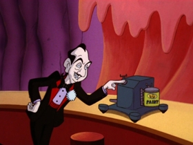 Screenshots from the 1997 Amblin Entertainment cartoon A Pinky and the Brain Halloween