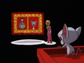 Screenshots from the 1997 Amblin Entertainment cartoon A Pinky and the Brain Halloween