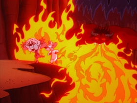 Screenshots from the 1997 Amblin Entertainment cartoon A Pinky and the Brain Halloween