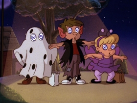 Screenshots from the 1997 Amblin Entertainment cartoon A Pinky and the Brain Halloween