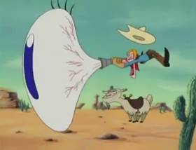 Screenshots from the 1997 DiC cartoon Rodeo, Rodeo, Where for Art Thou Rodeo?
