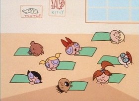 Screenshots from the 1998 Hanna-Barbera cartoon Powerpuff Bluff