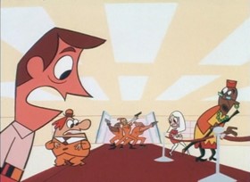 Screenshots from the 1998 Hanna-Barbera cartoon Powerpuff Bluff