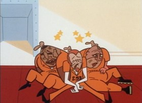 Screenshots from the 1998 Hanna-Barbera cartoon Powerpuff Bluff