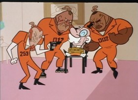 Screenshots from the 1998 Hanna-Barbera cartoon Powerpuff Bluff