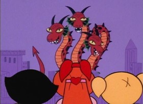 Screenshots from the 1998 Hanna-Barbera cartoon Octi Evil