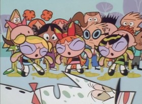 Screenshots from the 1998 Hanna-Barbera cartoon Geshundfight