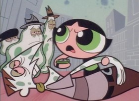 Screenshots from the 1998 Hanna-Barbera cartoon Geshundfight