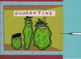 Screenshots from the 1998 Hanna-Barbera cartoon Geshundfight