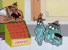 Screenshots from the 1998 Hanna-Barbera cartoon Geshundfight
