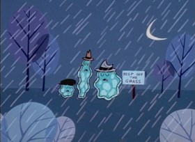 Screenshots from the 1998 Hanna-Barbera cartoon Geshundfight