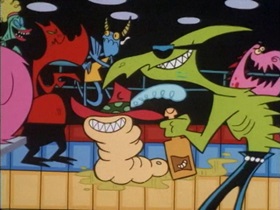 Screenshots from the 1998 Hanna-Barbera cartoon Boogie Frights