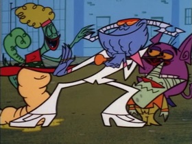 Screenshots from the 1998 Hanna-Barbera cartoon Boogie Frights