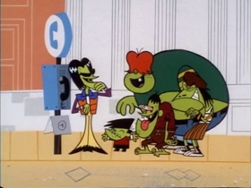 Screenshots from the 1998 Hanna-Barbera cartoon Telephonies