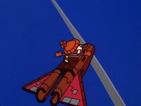 Screenshots from the 1998 Hanna-Barbera cartoon Dexter Vs. Santa