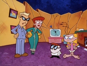 Screenshots from the 1998 Hanna-Barbera cartoon Dexter Vs. Santa