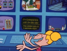 Screenshots from the 1998 Hanna-Barbera cartoon Dexter Vs. Santa
