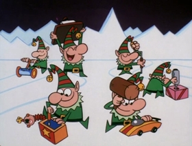 Screenshots from the 1998 Hanna-Barbera cartoon Dexter Vs. Santa