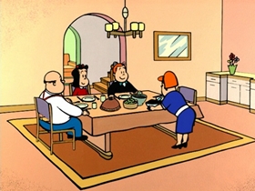 Screenshots from the 1998 CINAR cartoon Mind Your Manners