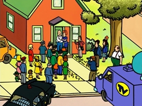 Screenshots from the 1998 CINAR cartoon To Tell the Tooth