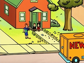Screenshots from the 1998 CINAR cartoon To Tell the Tooth