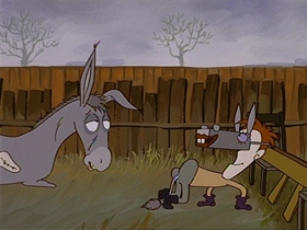 Screenshots from the 1998 Absolutely Productions cartoon Pony