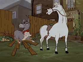 Screenshots from the 1998 Absolutely Productions cartoon Pony