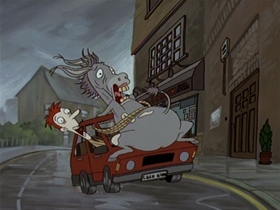 Screenshots from the 1998 Absolutely Productions cartoon Pony