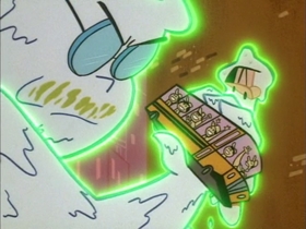 Screenshots from the 1999 Hanna-Barbera cartoon Paste Makes Waste