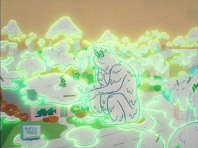 Screenshots from the 1999 Hanna-Barbera cartoon Paste Makes Waste