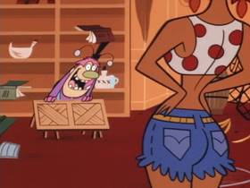 Screenshots from the 1999 Hanna-Barbera cartoon Impeach Fuzz