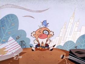 Screenshots from the 1999 Hanna-Barbera cartoon Impeach Fuzz