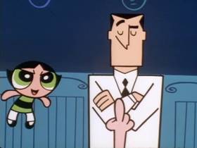 Screenshots from the 1999 Hanna-Barbera cartoon Impeach Fuzz