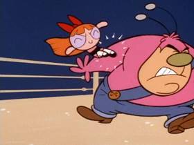 Screenshots from the 1999 Hanna-Barbera cartoon Impeach Fuzz