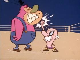 Screenshots from the 1999 Hanna-Barbera cartoon Impeach Fuzz