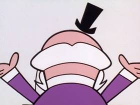 Screenshots from the 1999 Hanna-Barbera cartoon Impeach Fuzz