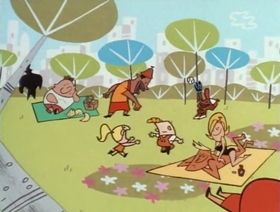 Screenshots from the 1999 Hanna-Barbera cartoon Just Another Manic Mojo