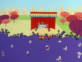 Screenshots from the 1999 Hanna-Barbera cartoon Mime for a Change